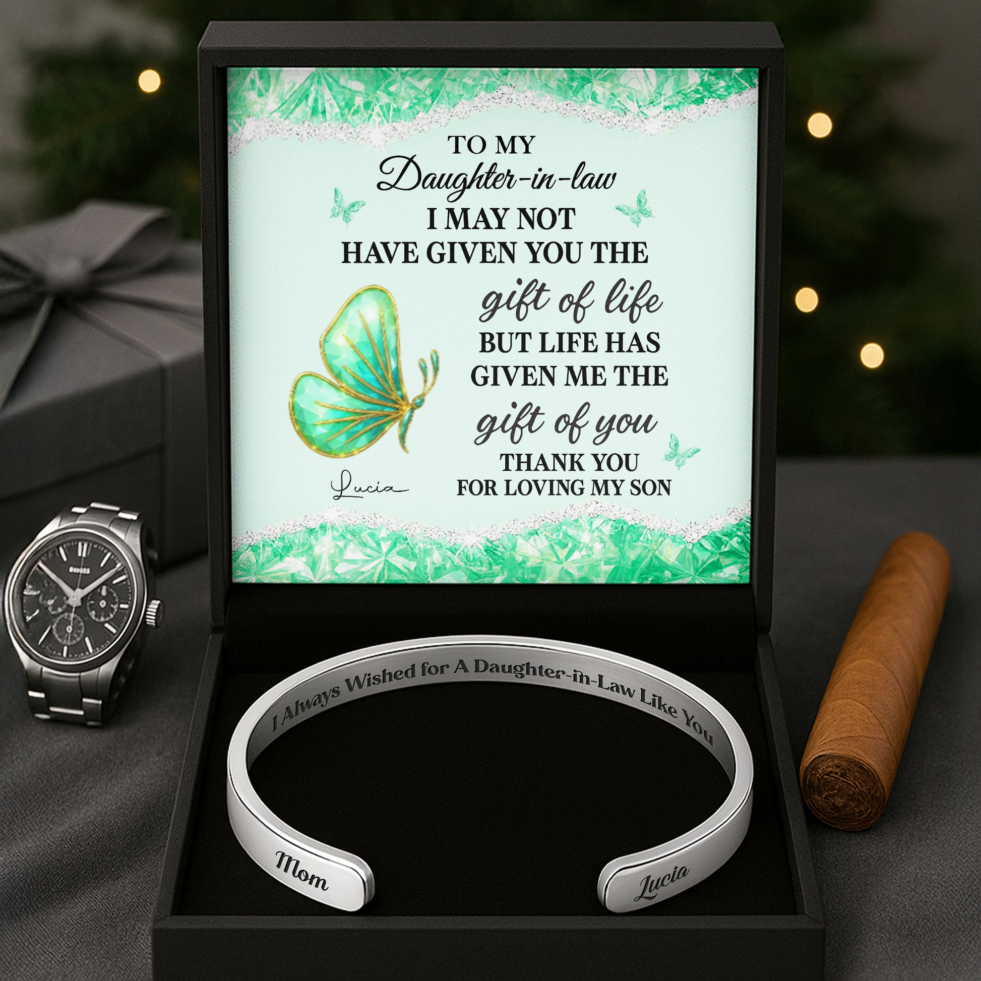 To My Daughter-In-Law, Gift Of Life, Butterfly And Flowers