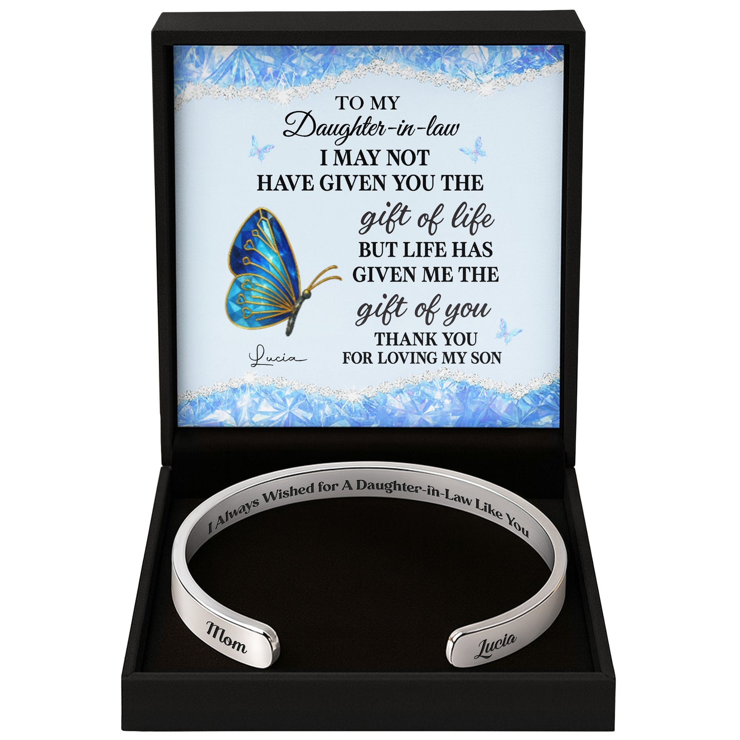 To My Daughter-In-Law, Gift Of Life, Butterfly And Flowers