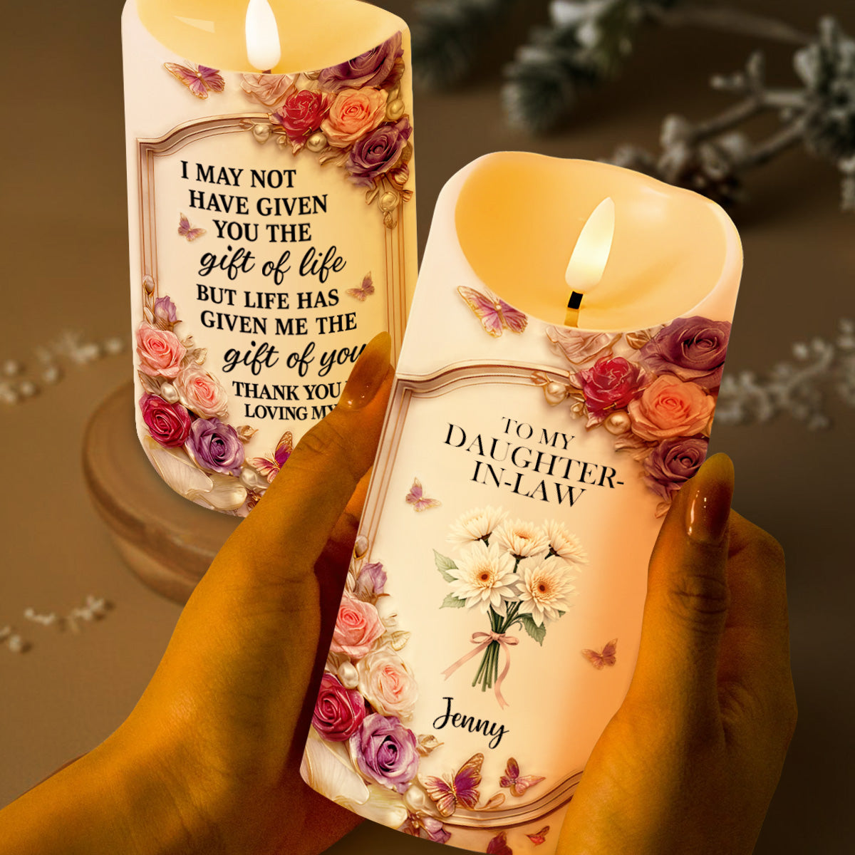 To My Daughter-In-Law, Roses And Butterflies Design