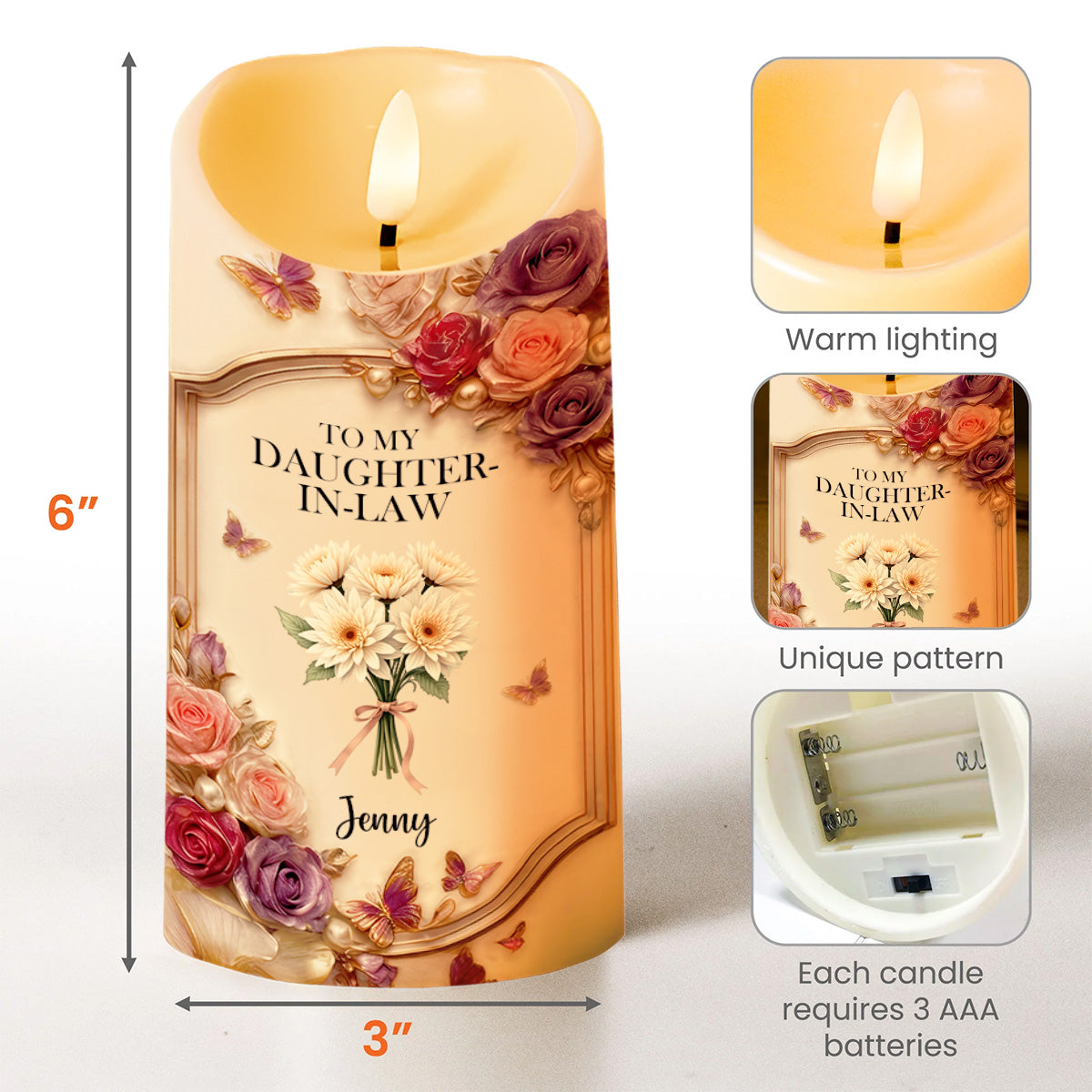 To My Daughter-In-Law, Roses And Butterflies Design