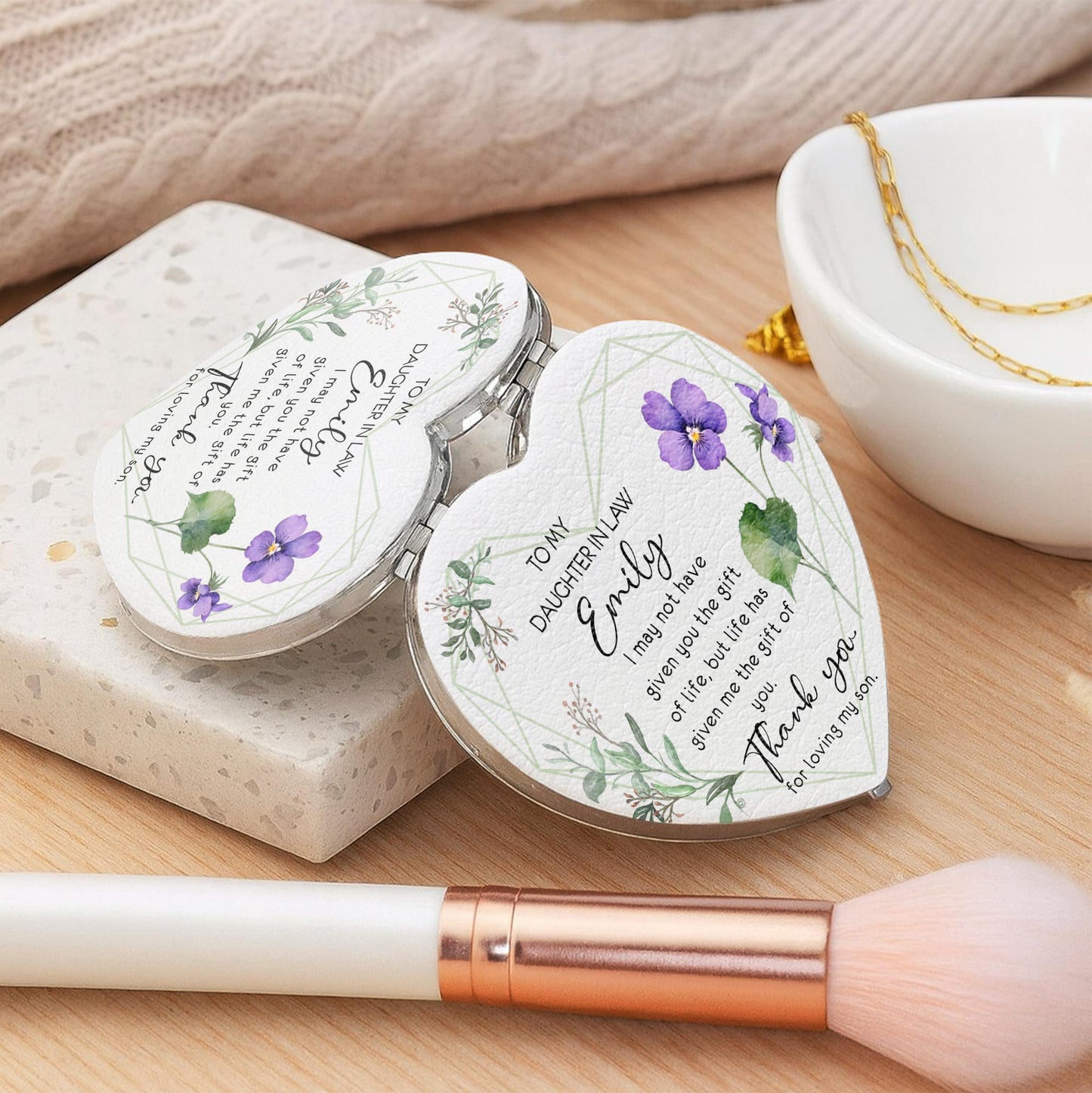 To My Daughter In Law, Flowers And Leaves