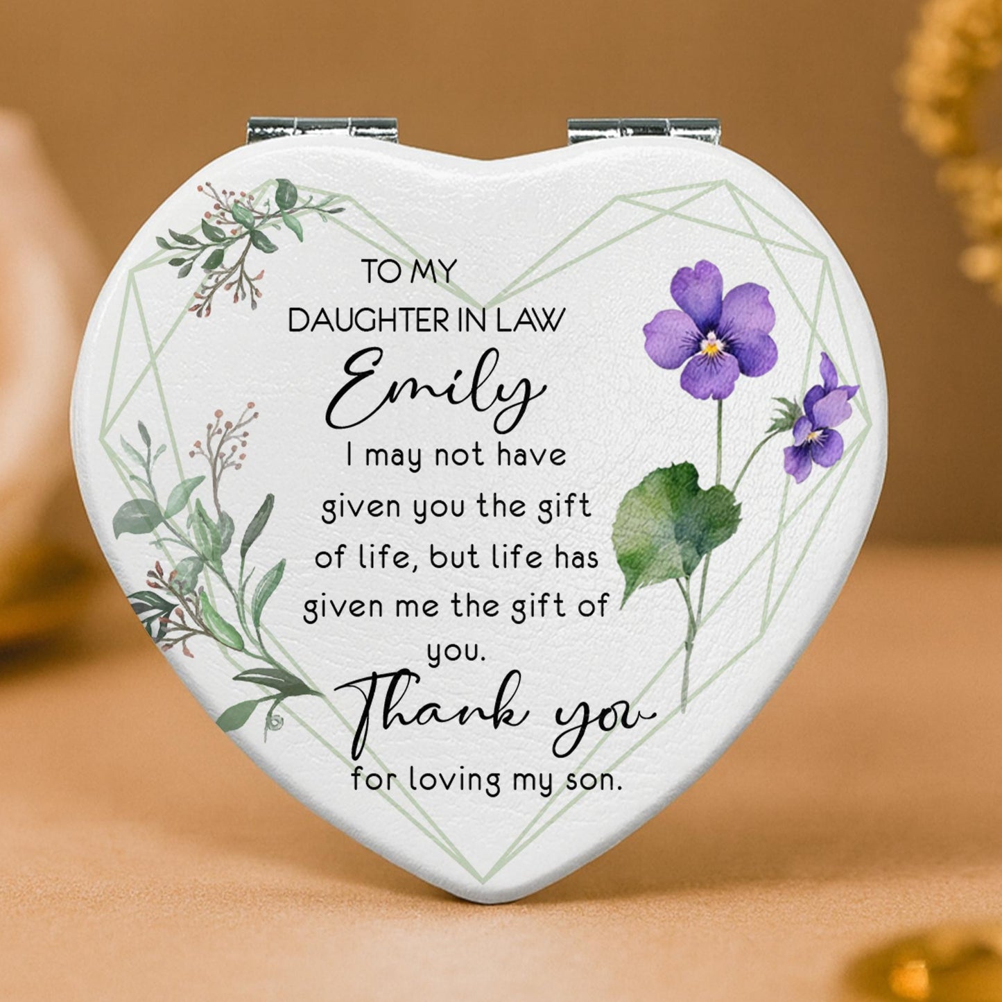 To My Daughter In Law, Flowers And Leaves