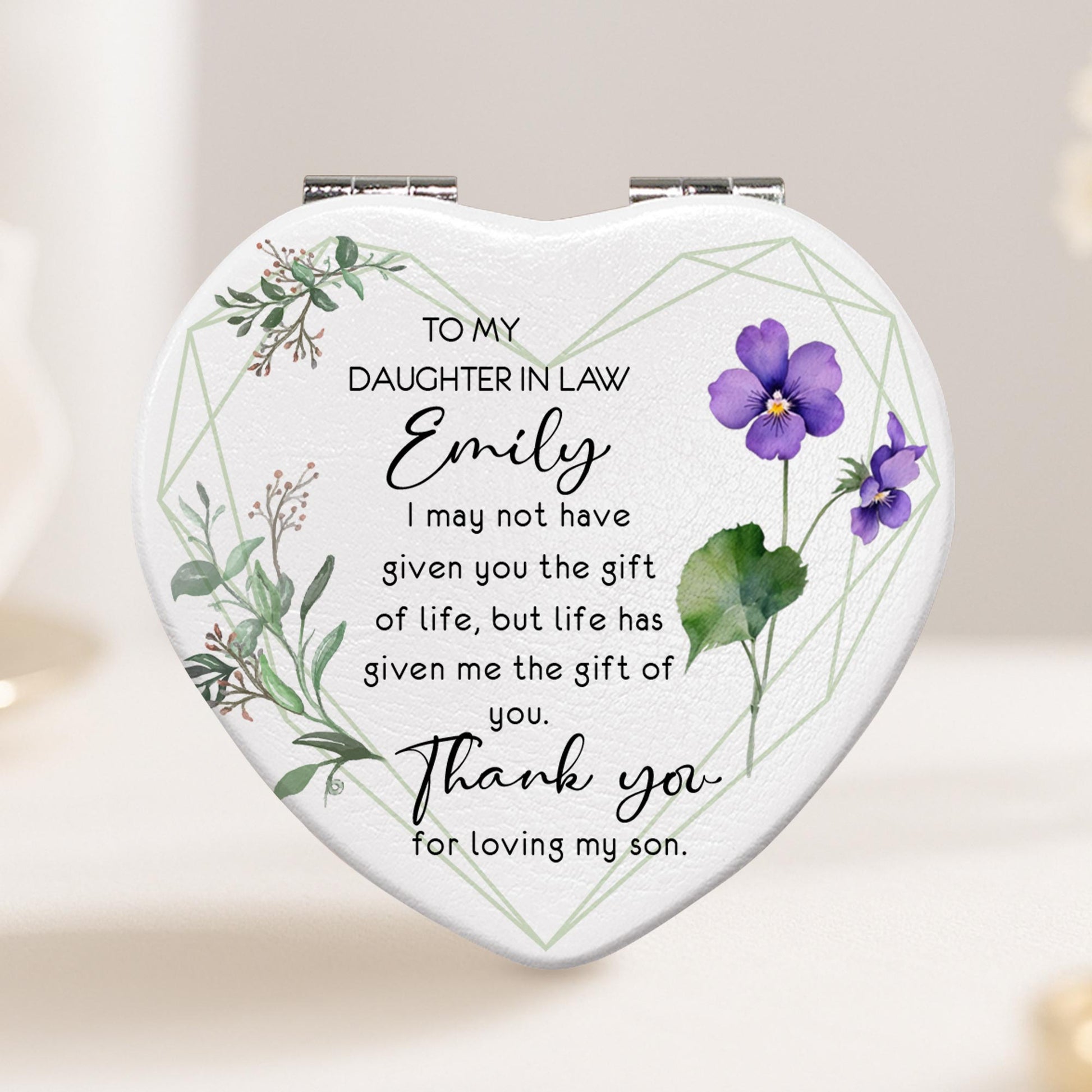 To My Daughter In Law, Flowers And Leaves