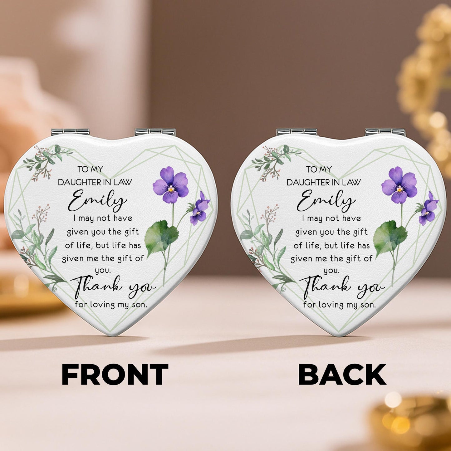 To My Daughter In Law, Flowers And Leaves