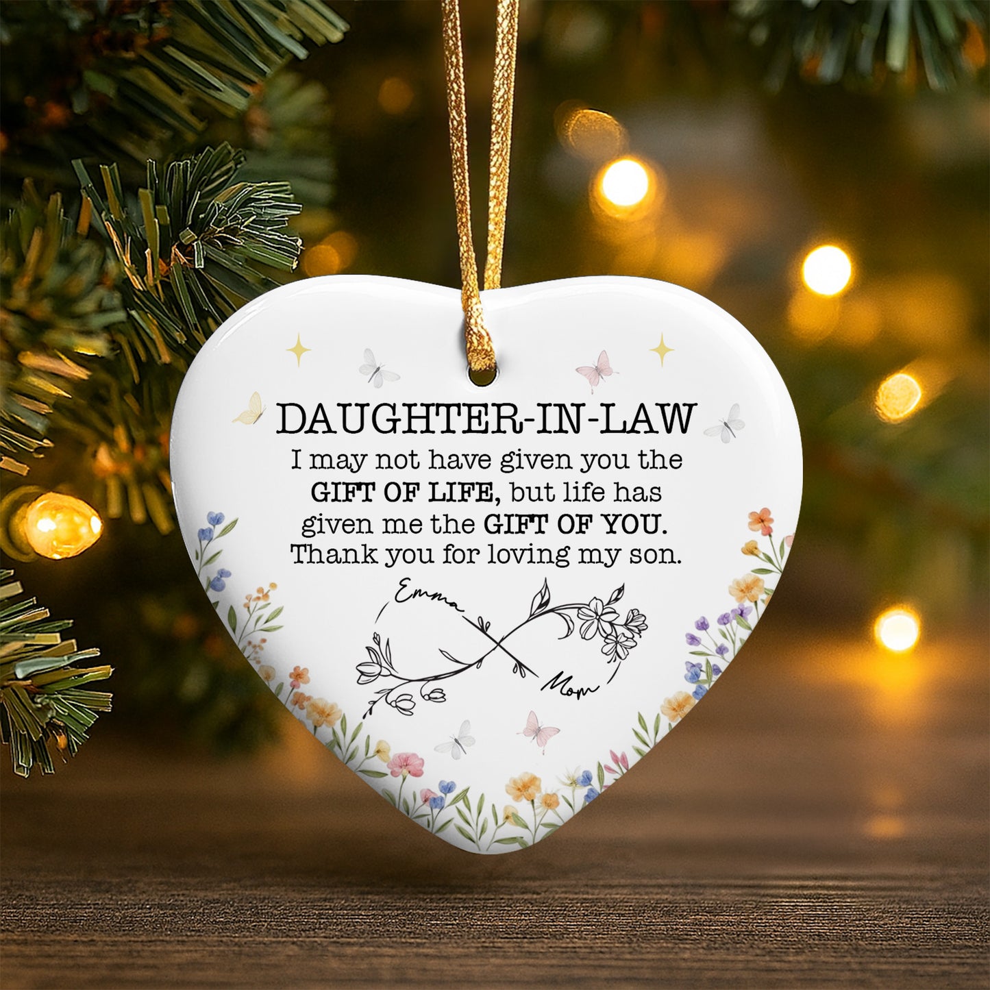 Daughter-In-Law, Gift Of Life, Flowers And Butterflies