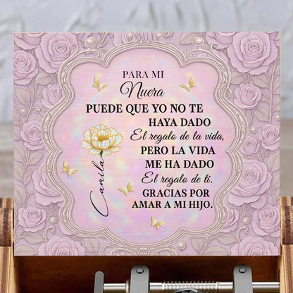 Para Mi Nuera, Roses and Butterflies Design