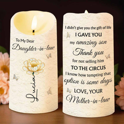 To My Dear Daughter-in-law, Flower And Butterfly Design