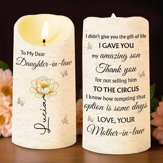 To My Dear Daughter-in-law, Flower And Butterfly Design