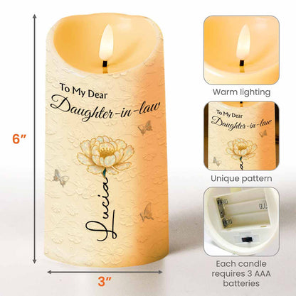 To My Dear Daughter-in-law, Flower And Butterfly Design