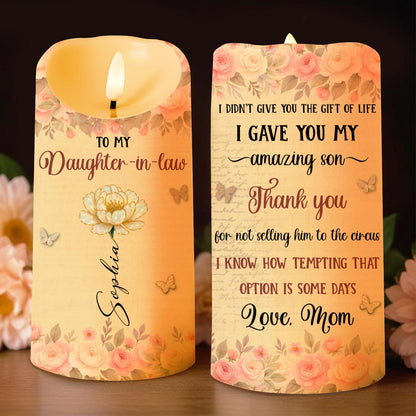 To My Daughter-In-Law, Thank You, Flowers and Butterflies