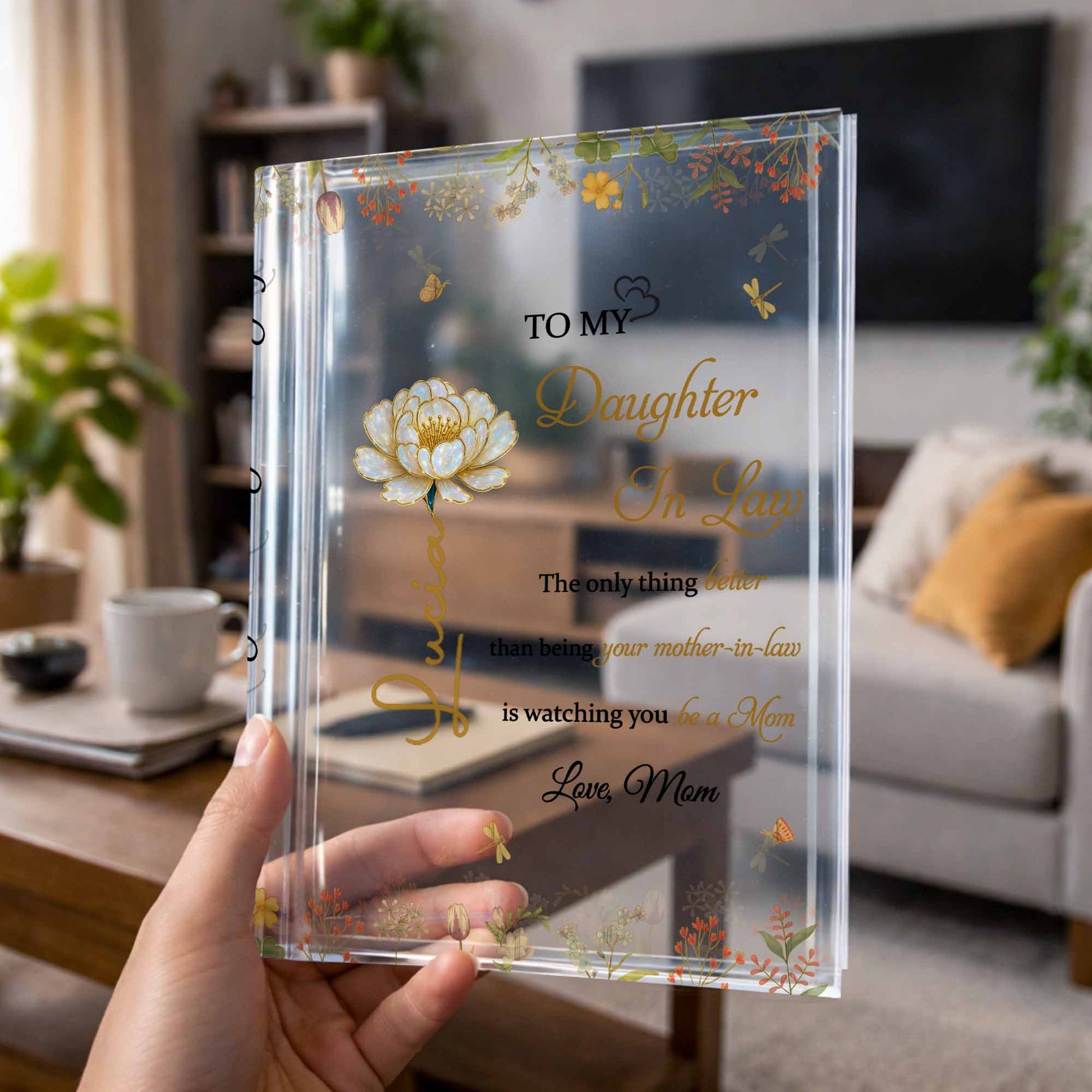 Watching You Be a Mom, Flowers and Butterfly Design