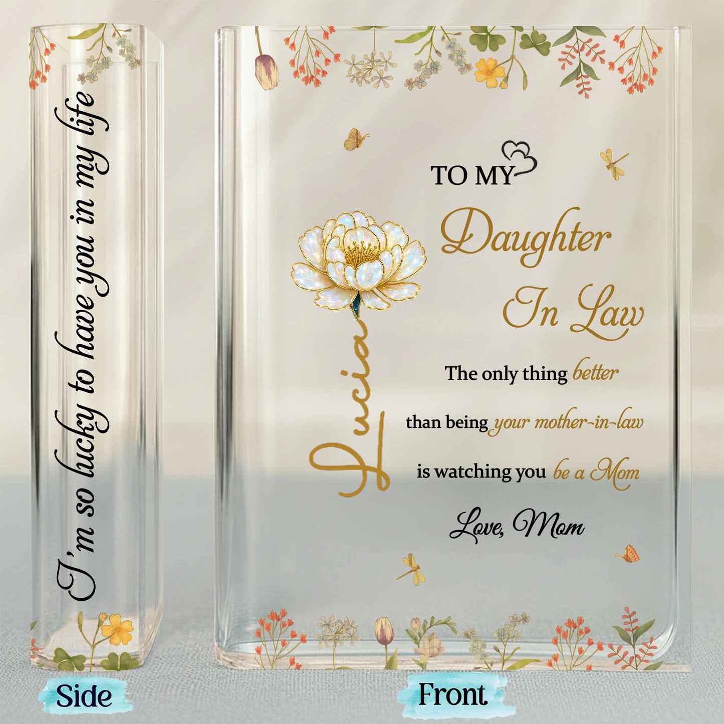 Watching You Be a Mom, Flowers and Butterfly Design