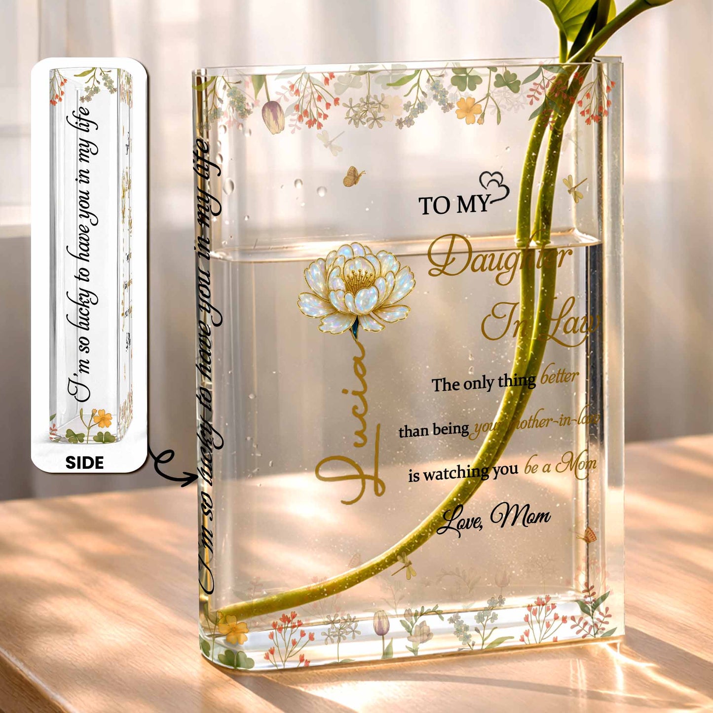 Watching You Be a Mom, Flowers and Butterfly Design