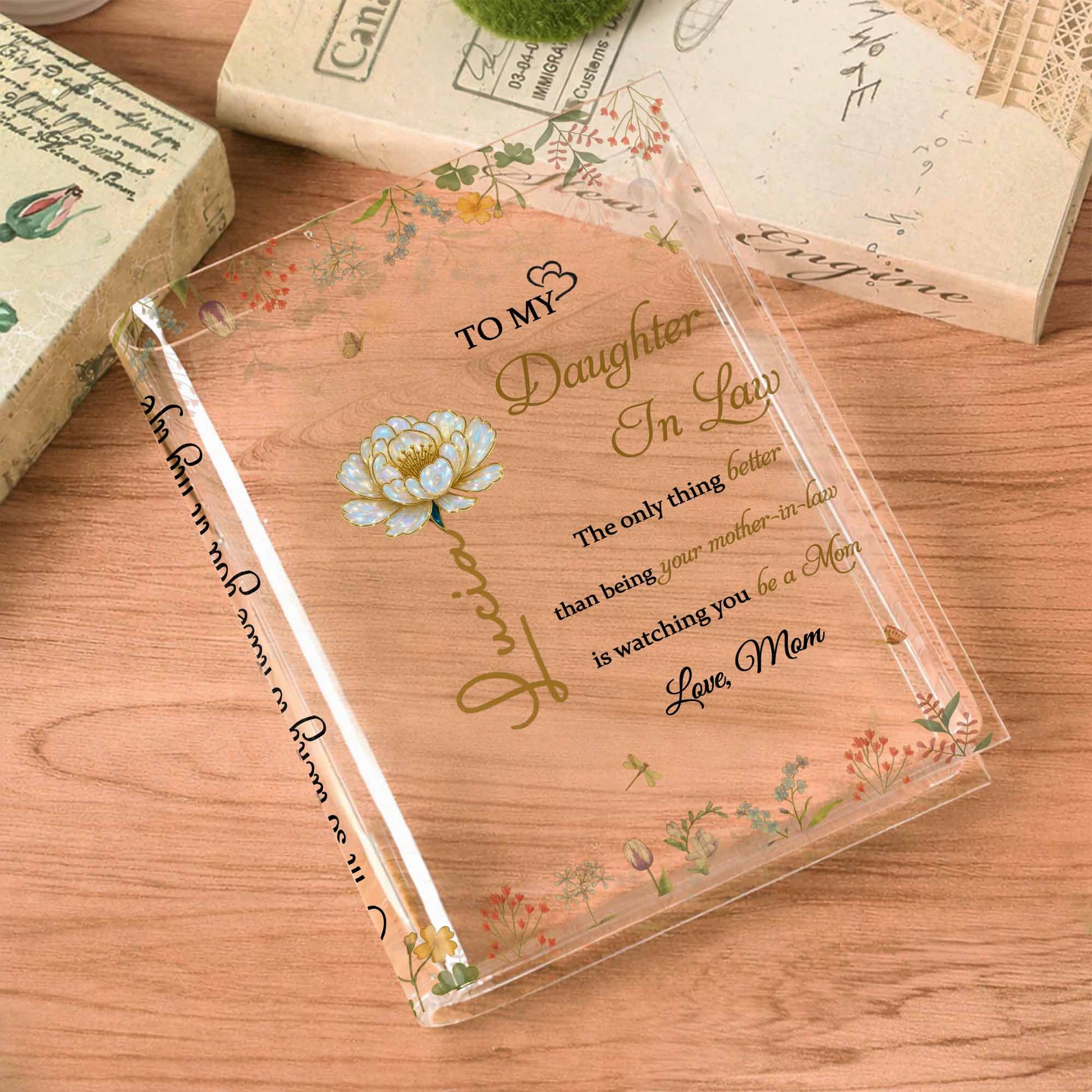 Watching You Be a Mom, Flowers and Butterfly Design