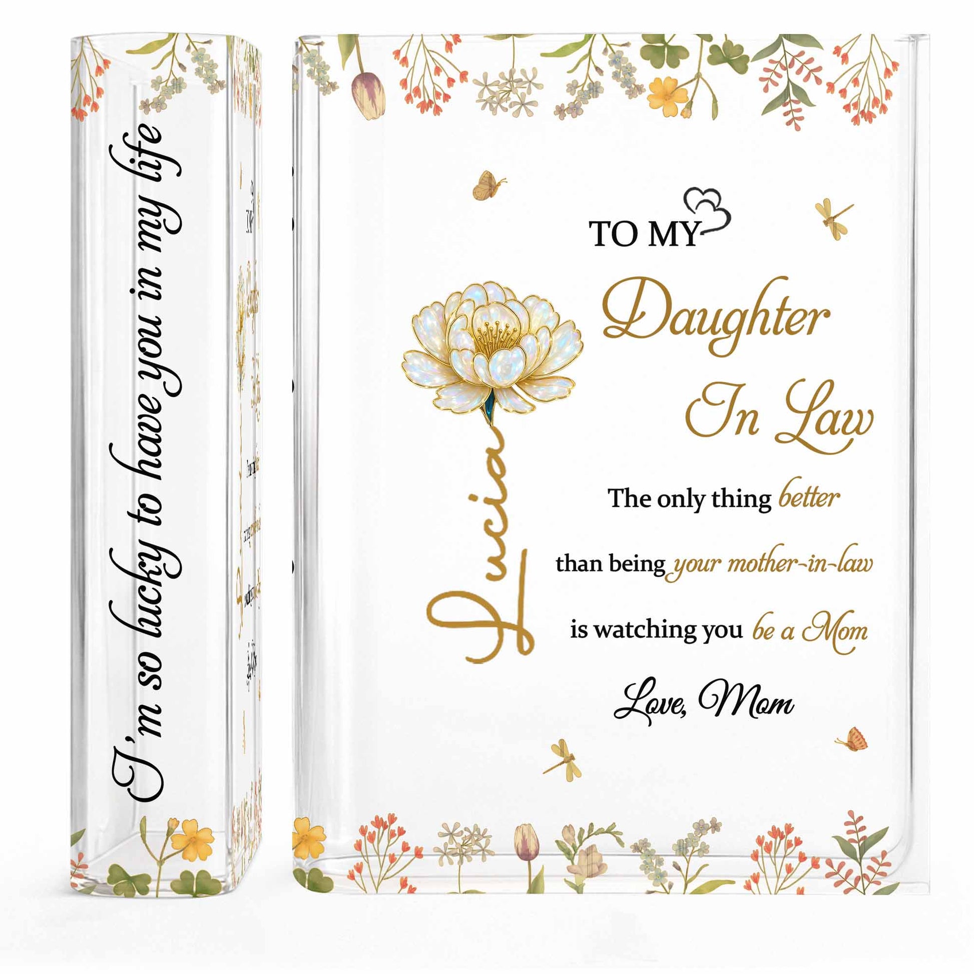 Watching You Be a Mom, Flowers and Butterfly Design