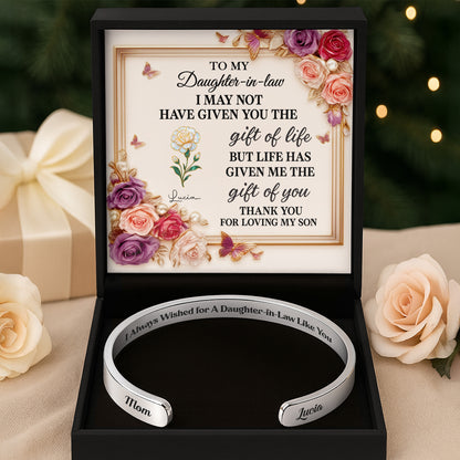 To My Daughter-In-Law, Gift Of You, Roses And Carnation