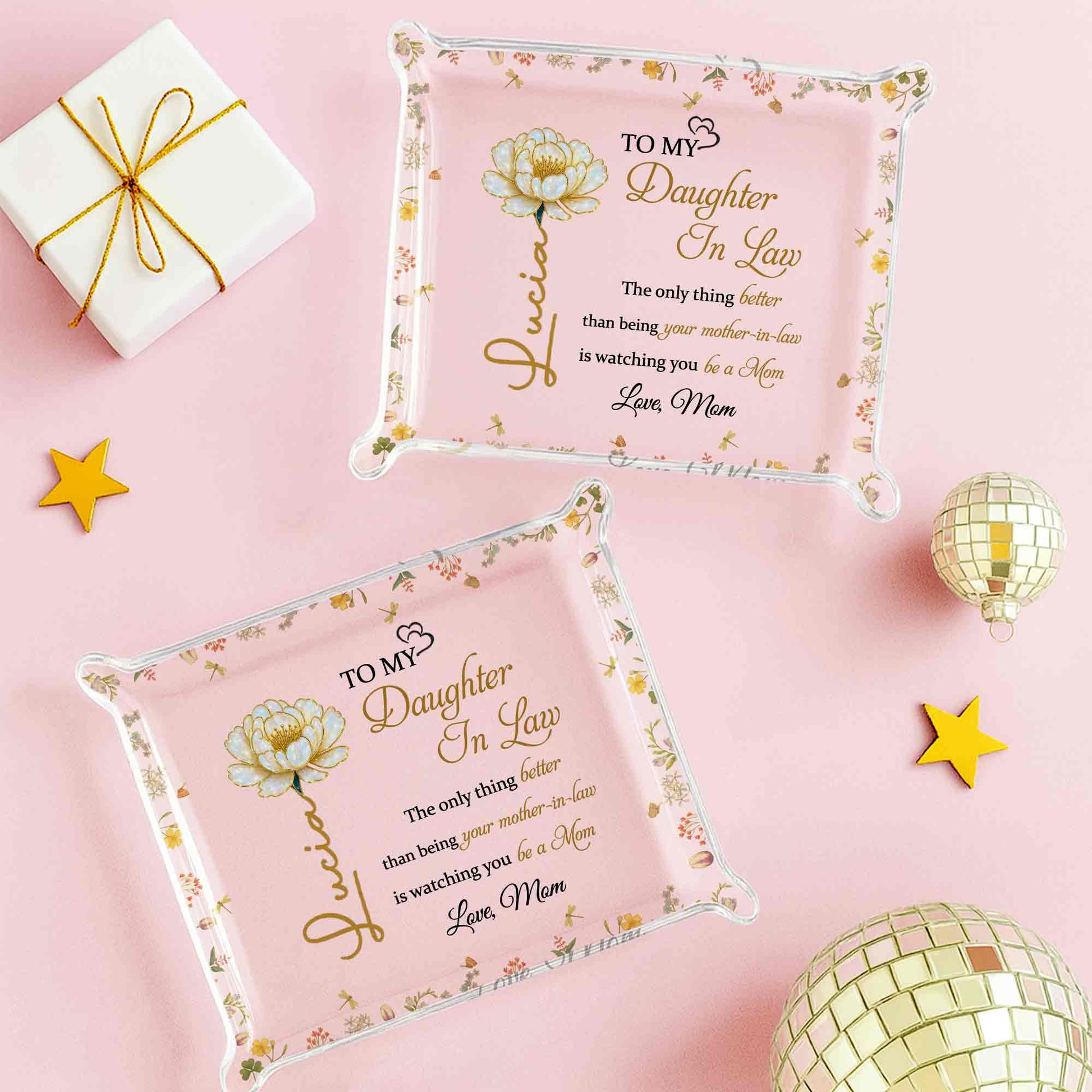 To My Daughter In Law, Golden Flower Design