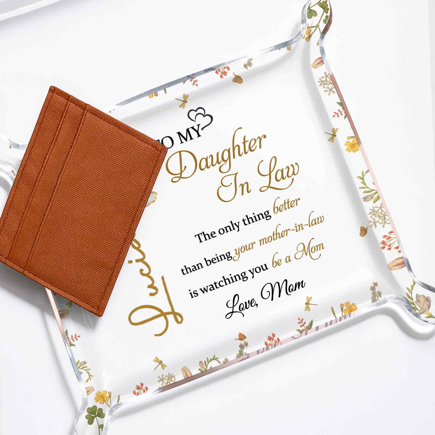 To My Daughter In Law, Golden Flower Design