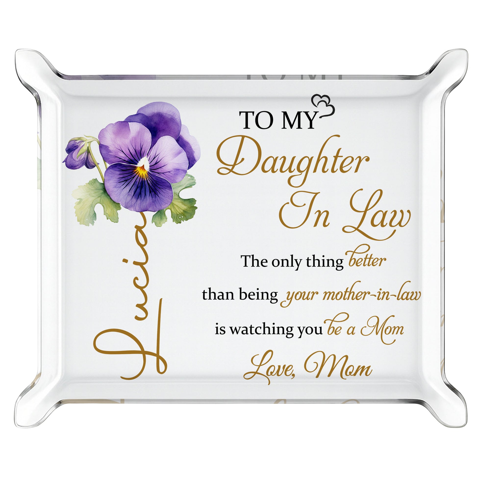 To My Daughter In Law, Watching You Be A Mom, Pansy Flower