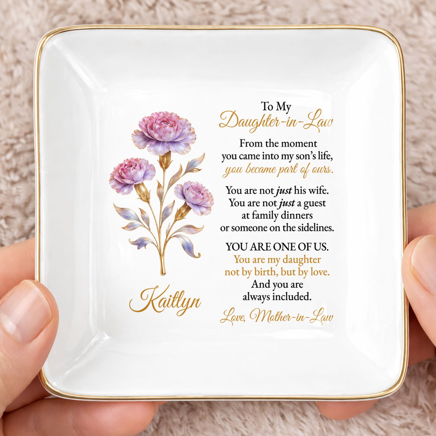 To My Daughter-in-Law, Embrace of Love With Flowers