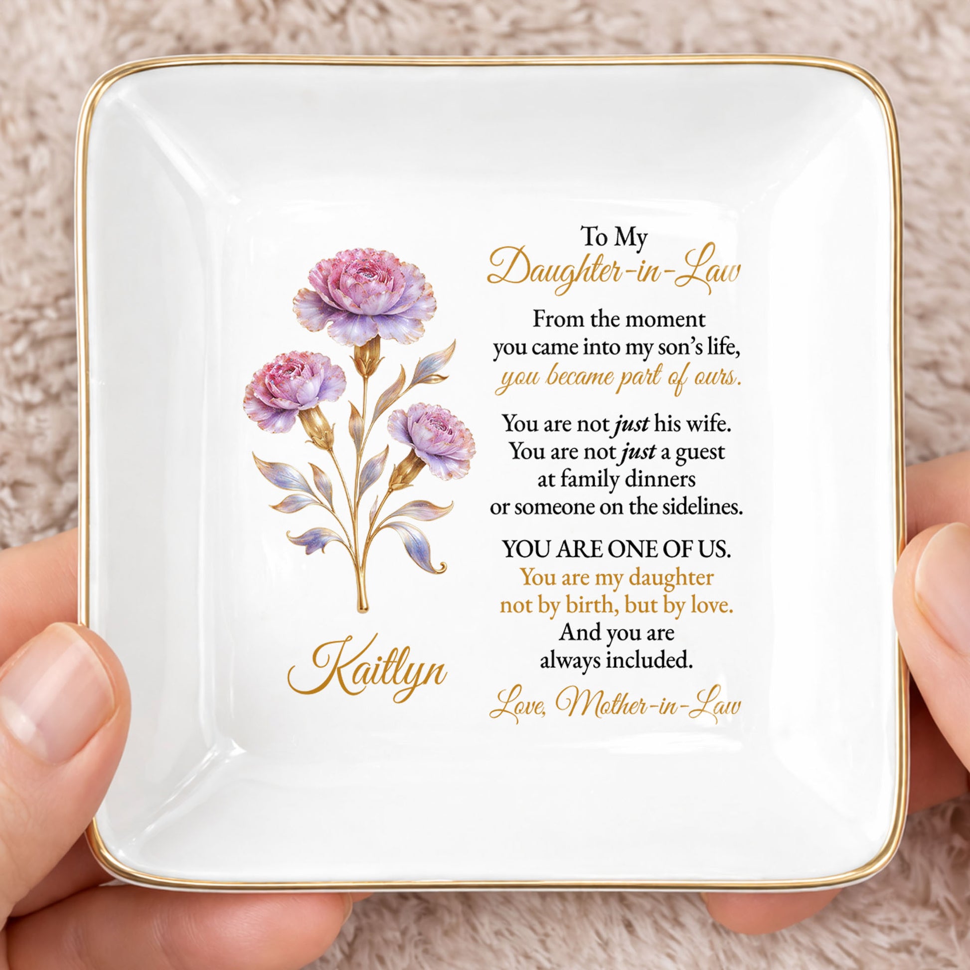 To My Daughter-in-Law, Embrace of Love With Flowers