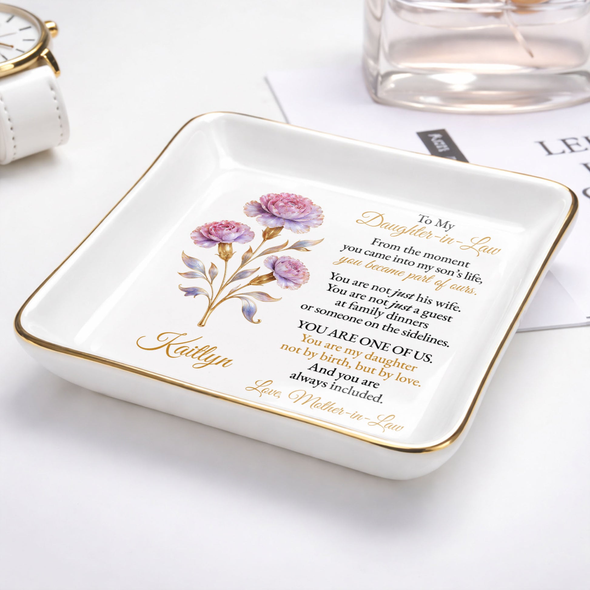 To My Daughter-in-Law, Embrace of Love With Flowers