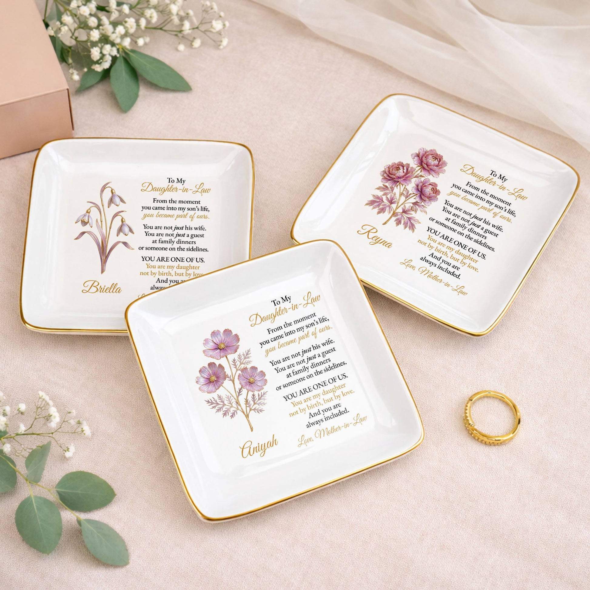 To My Daughter-in-Law, Embrace of Love With Flowers