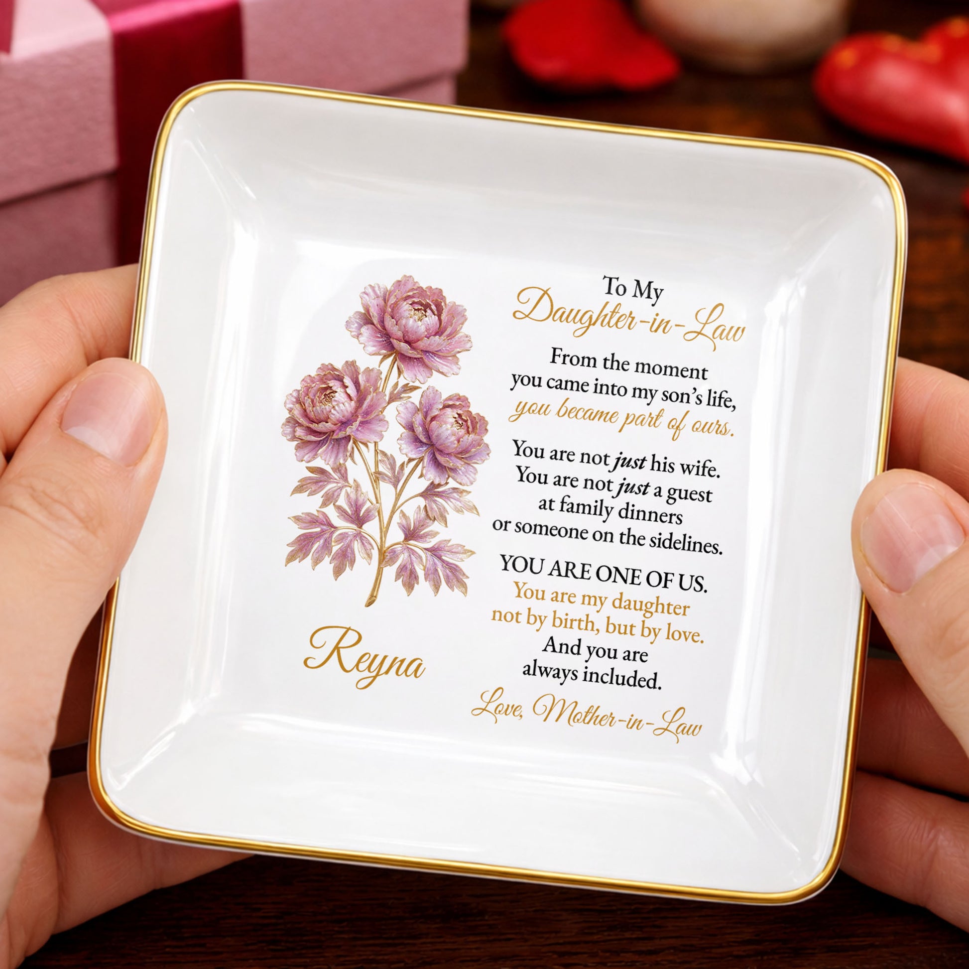 To My Daughter-in-Law, Embrace of Love With Flowers