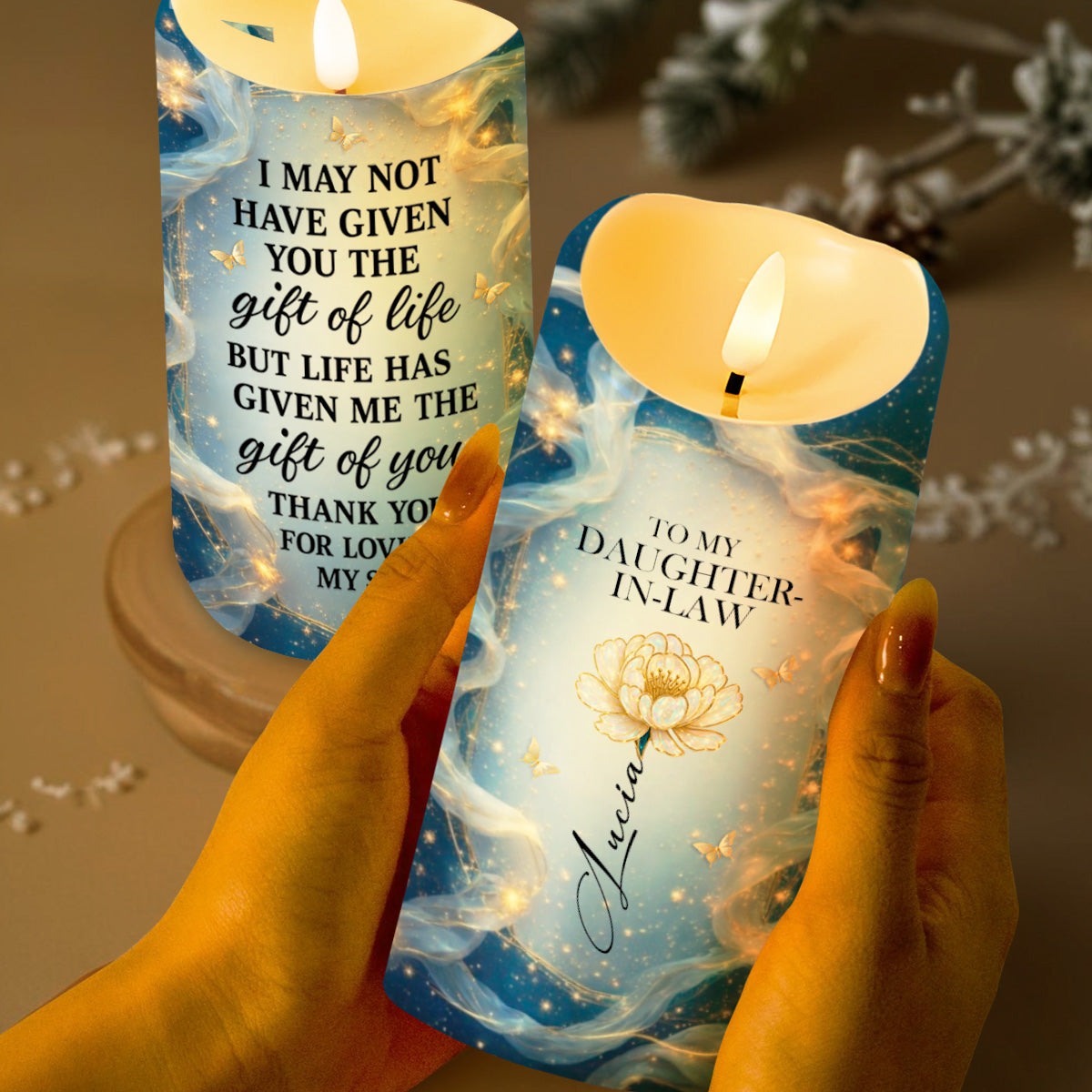 To My Daughter-In-Law, Thank You For Loving My Son, Flowers And Butterflies