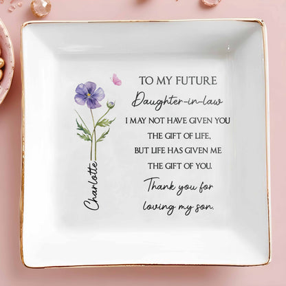 To My Future Daughter-In-Law, Flower And Butterfly Design