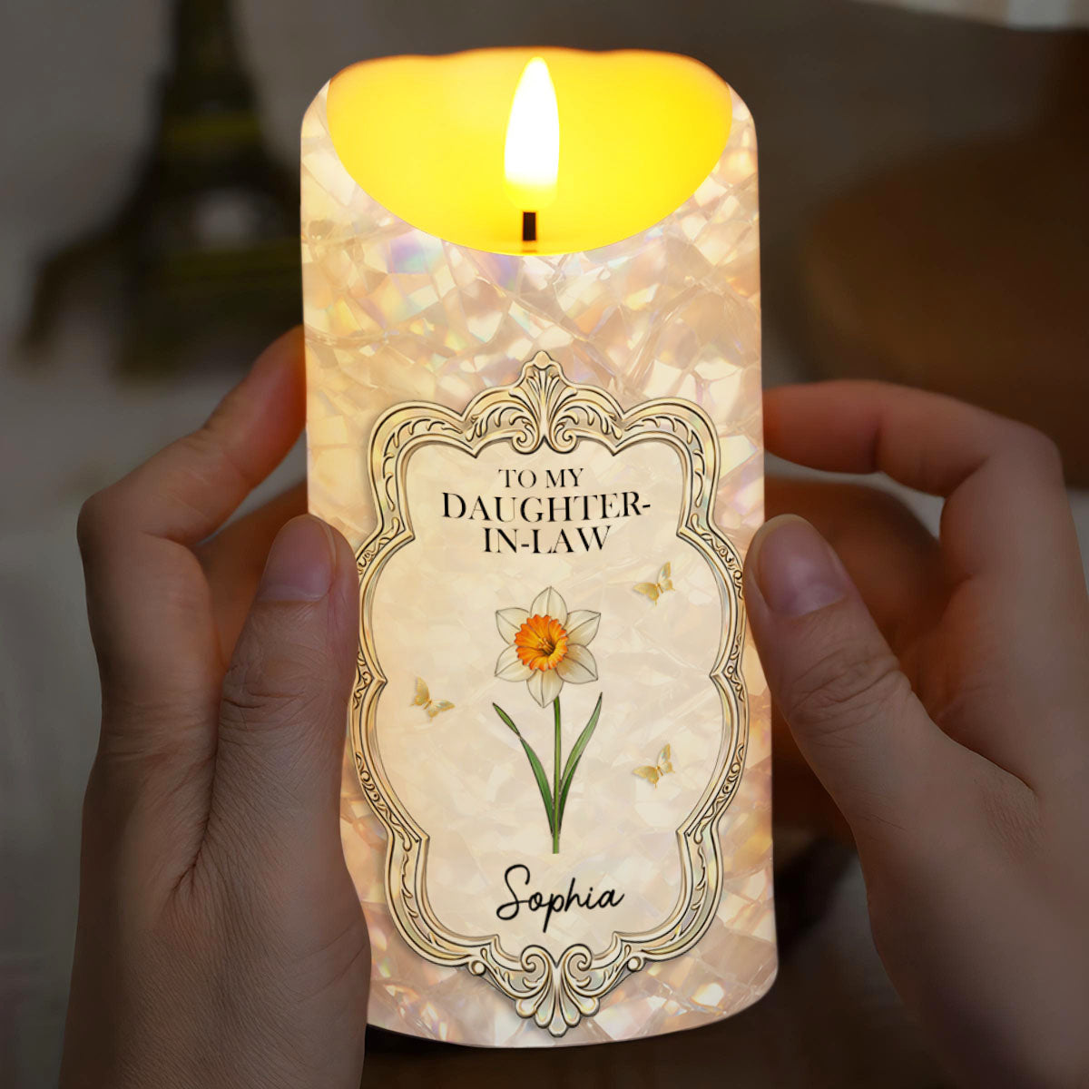 To My Daughter In Law Gift Of You Flower And Butterflies