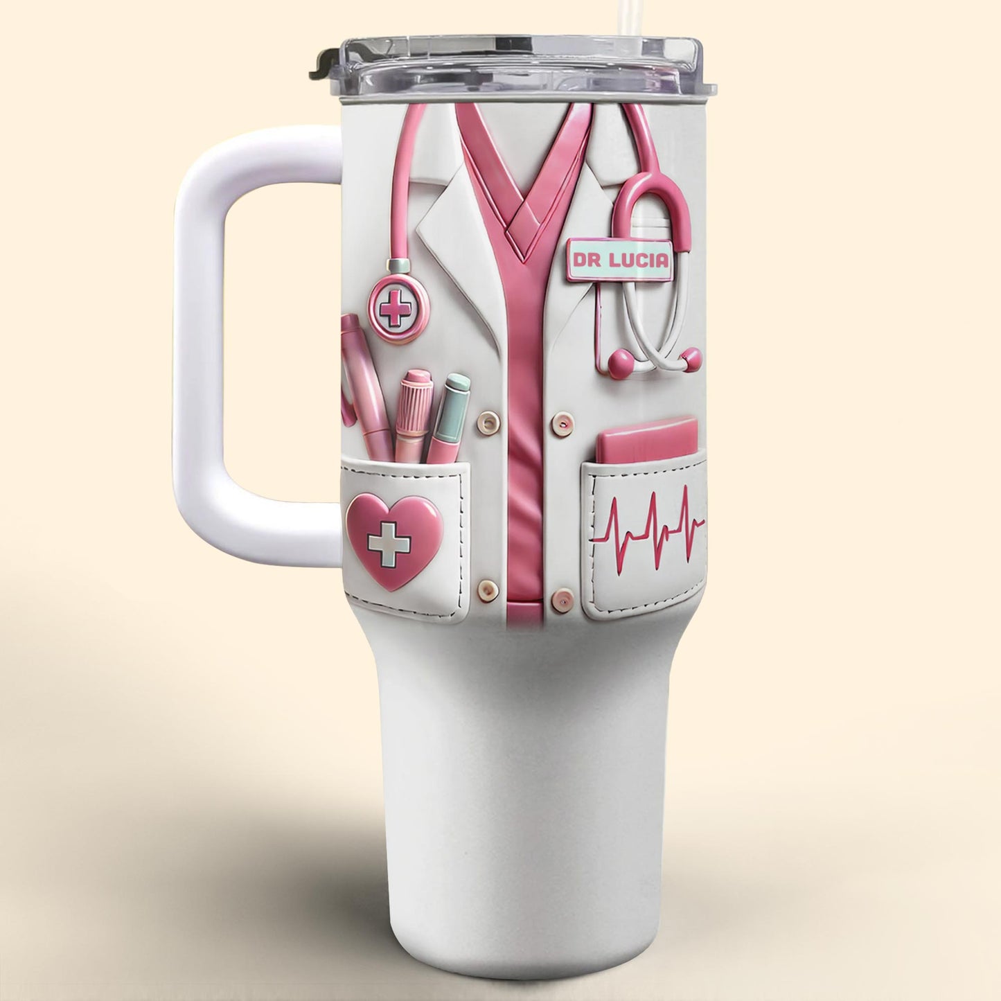 Medical Essentials, Stethoscope And Heartbeat Line