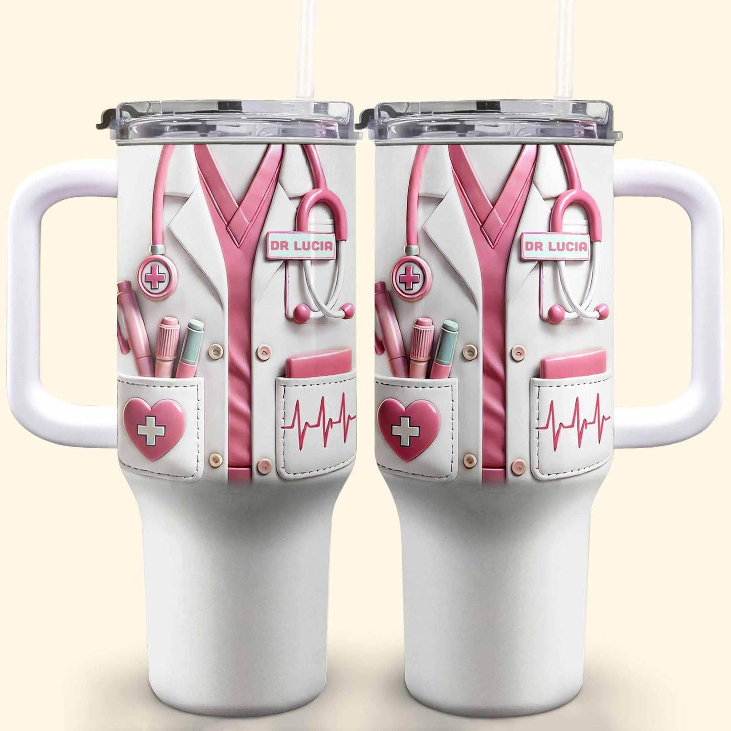 Medical Essentials, Stethoscope And Heartbeat Line