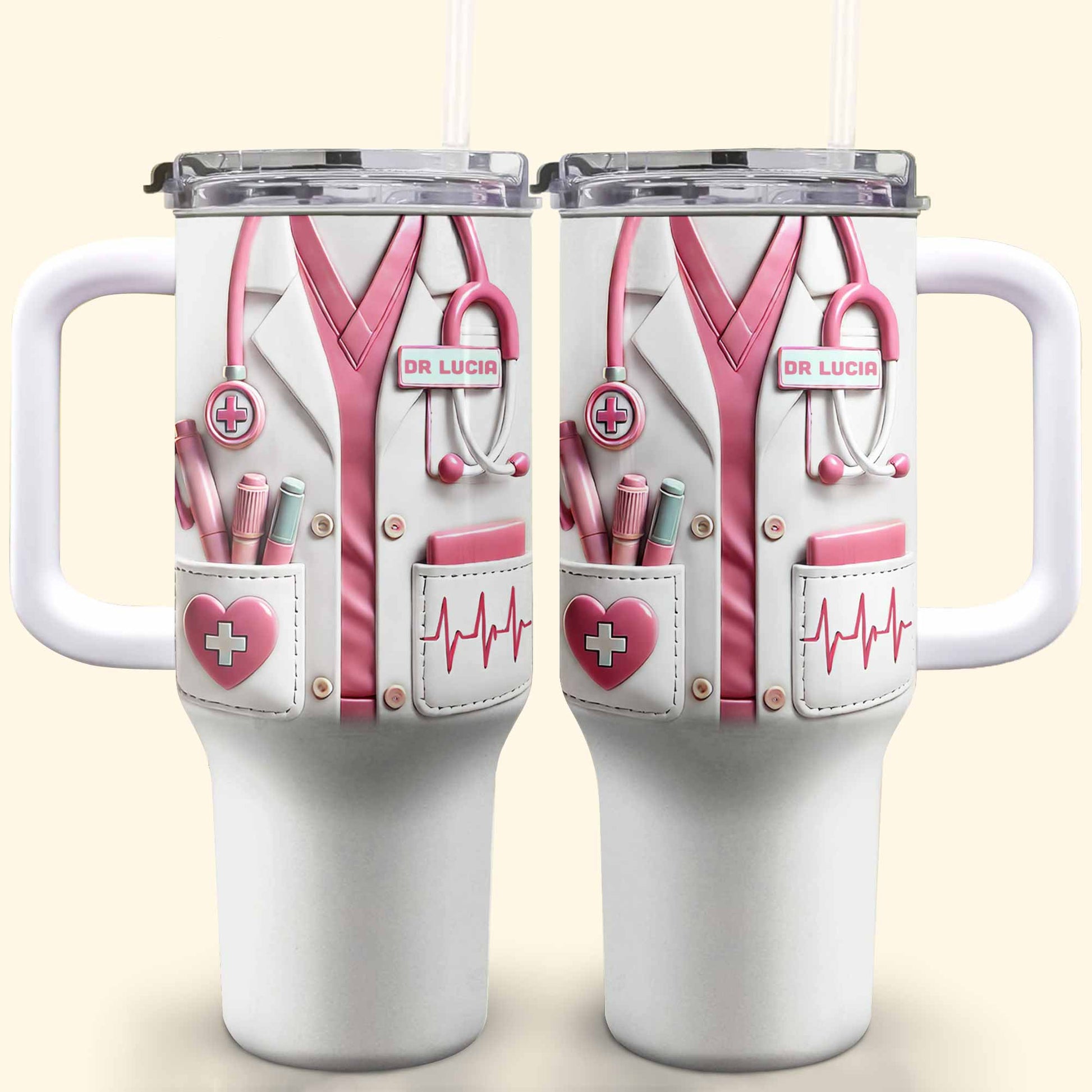 Medical Essentials, Stethoscope And Heartbeat Line