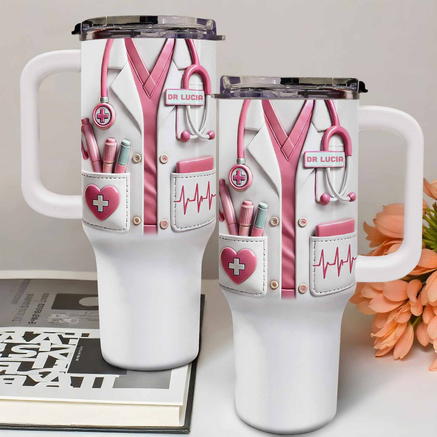 Medical Essentials, Stethoscope And Heartbeat Line