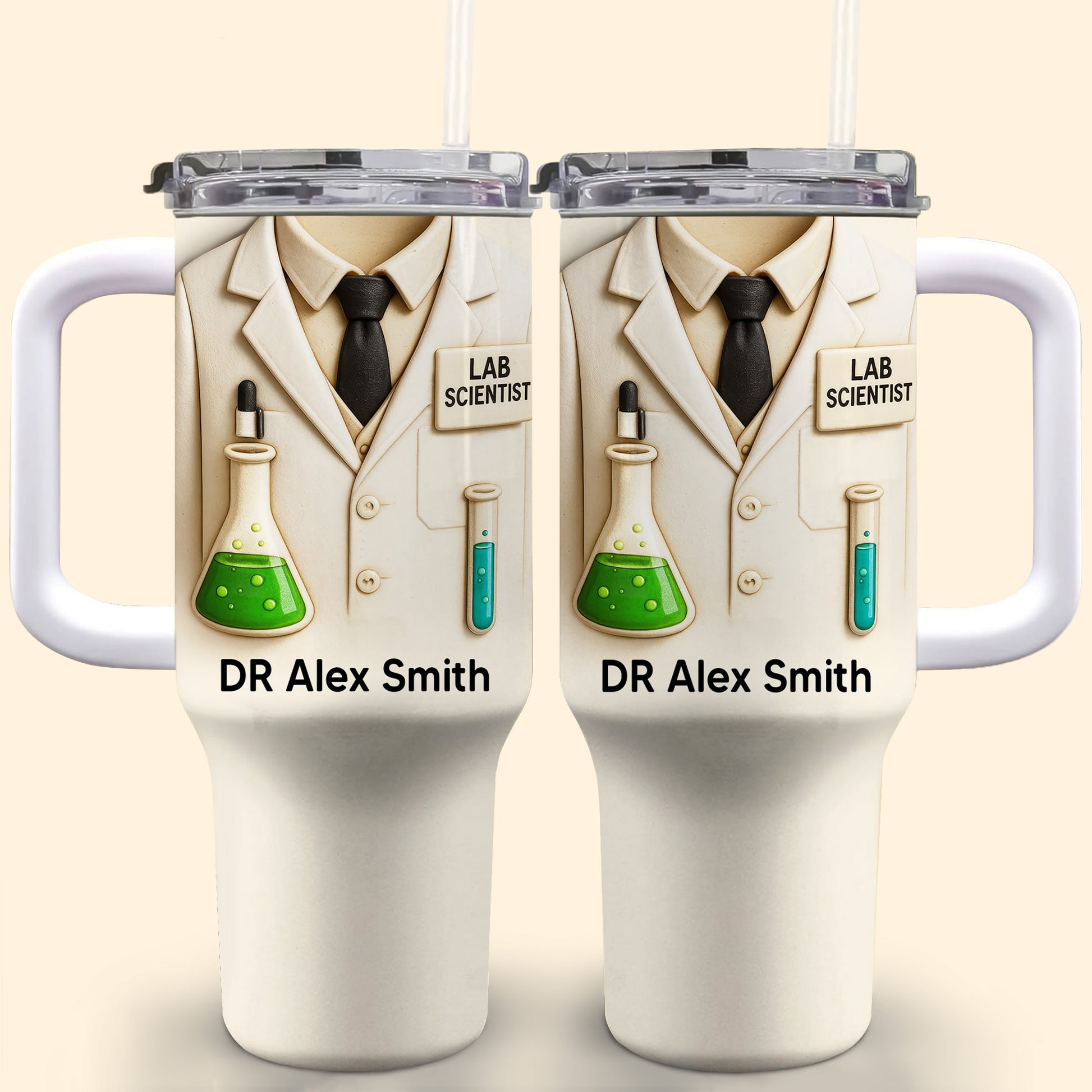 Elegance of Science With Lab Coat And Lab Equipment