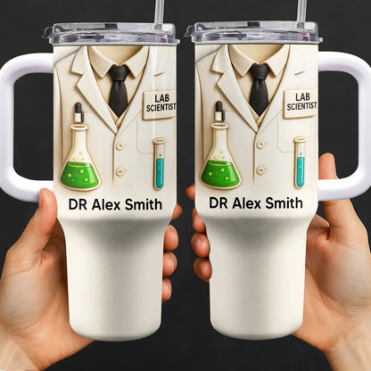 Elegance of Science With Lab Coat And Lab Equipment