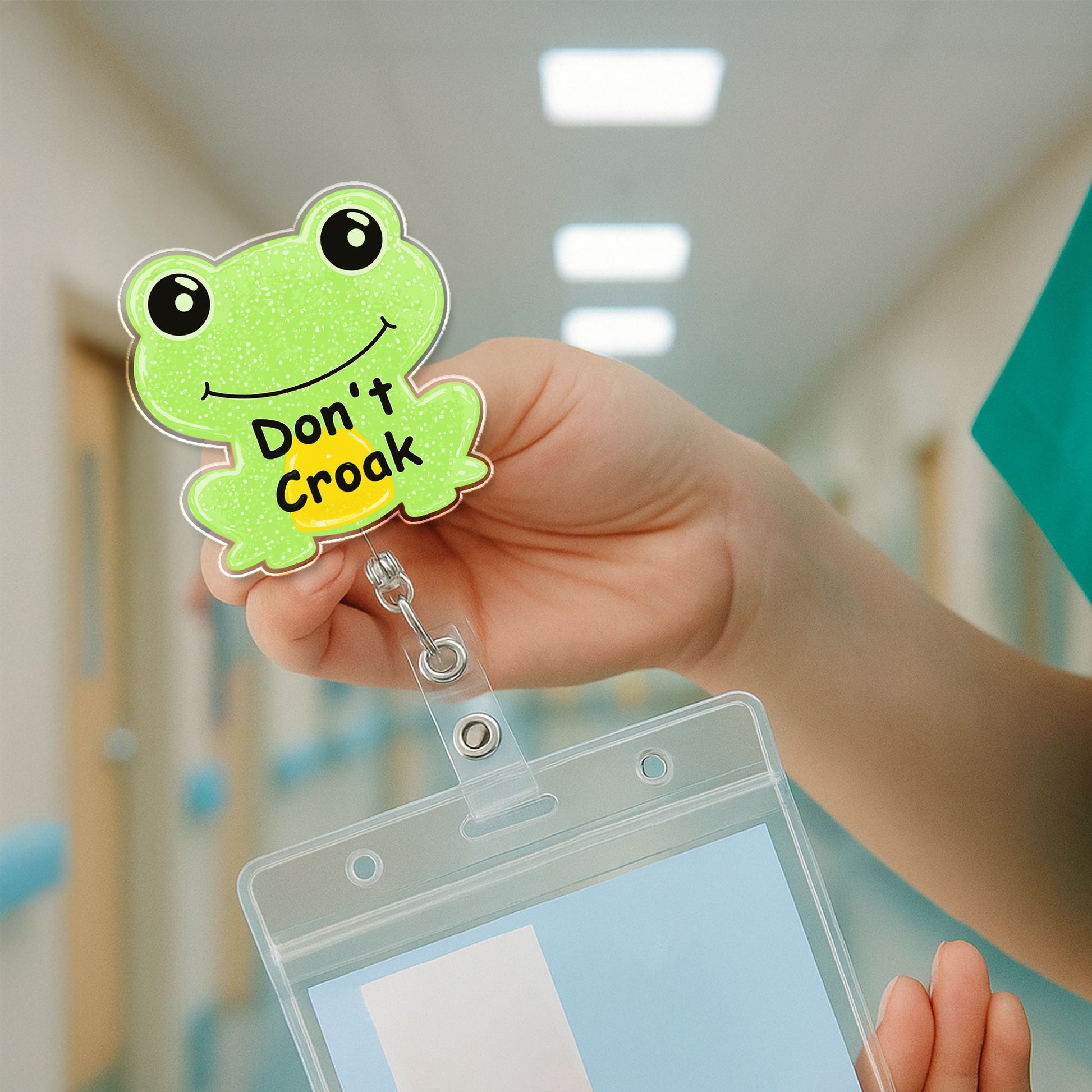 Don't Croak Frog Badge Reel