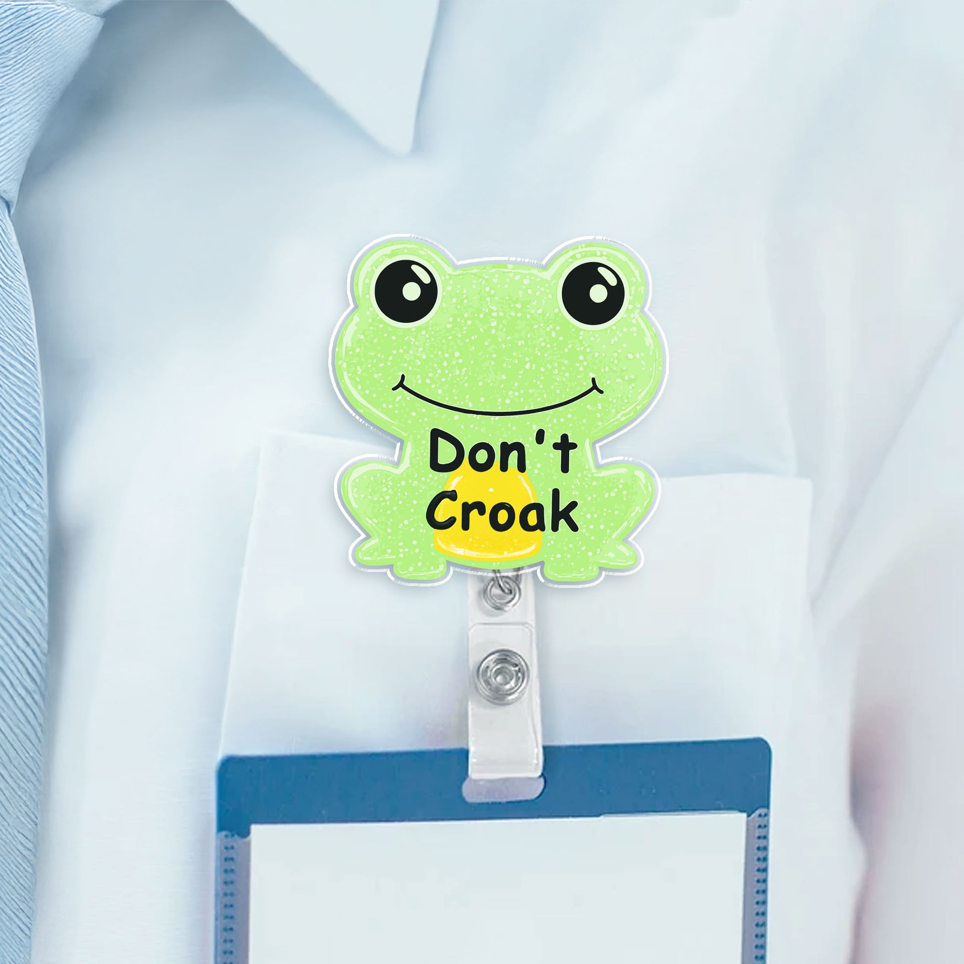 Don't Croak Frog Badge Reel