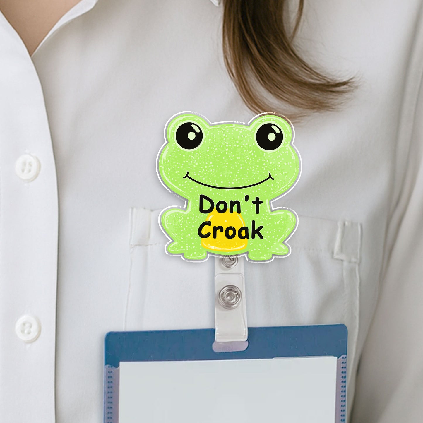 Don't Croak Frog Badge Reel