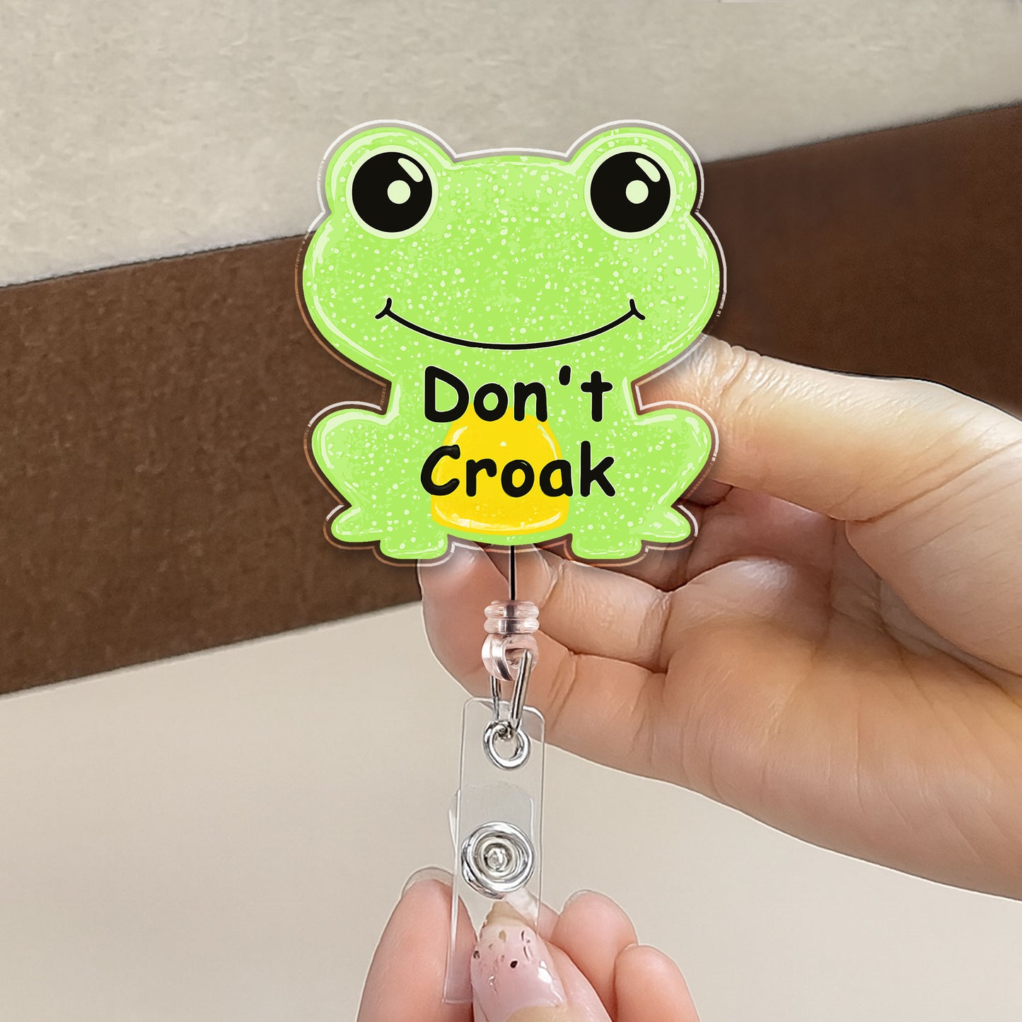 Don't Croak Frog Badge Reel