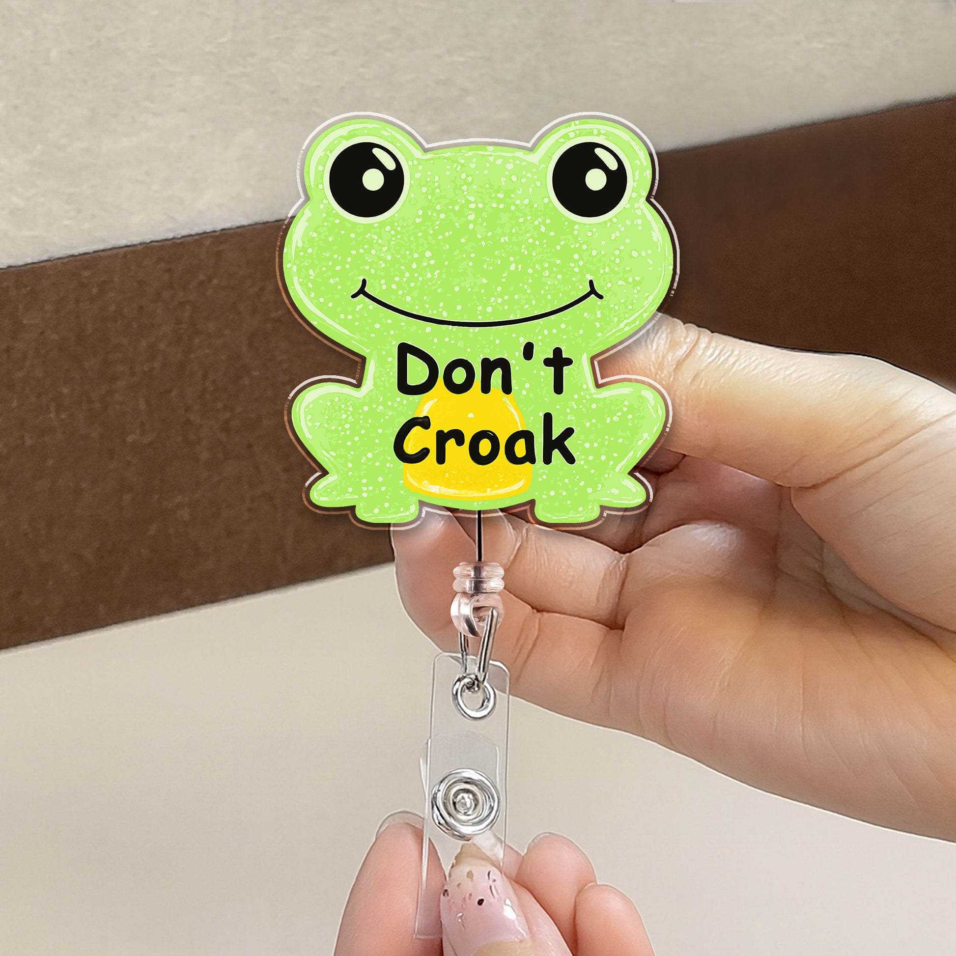 Don't Croak Frog Badge Reel