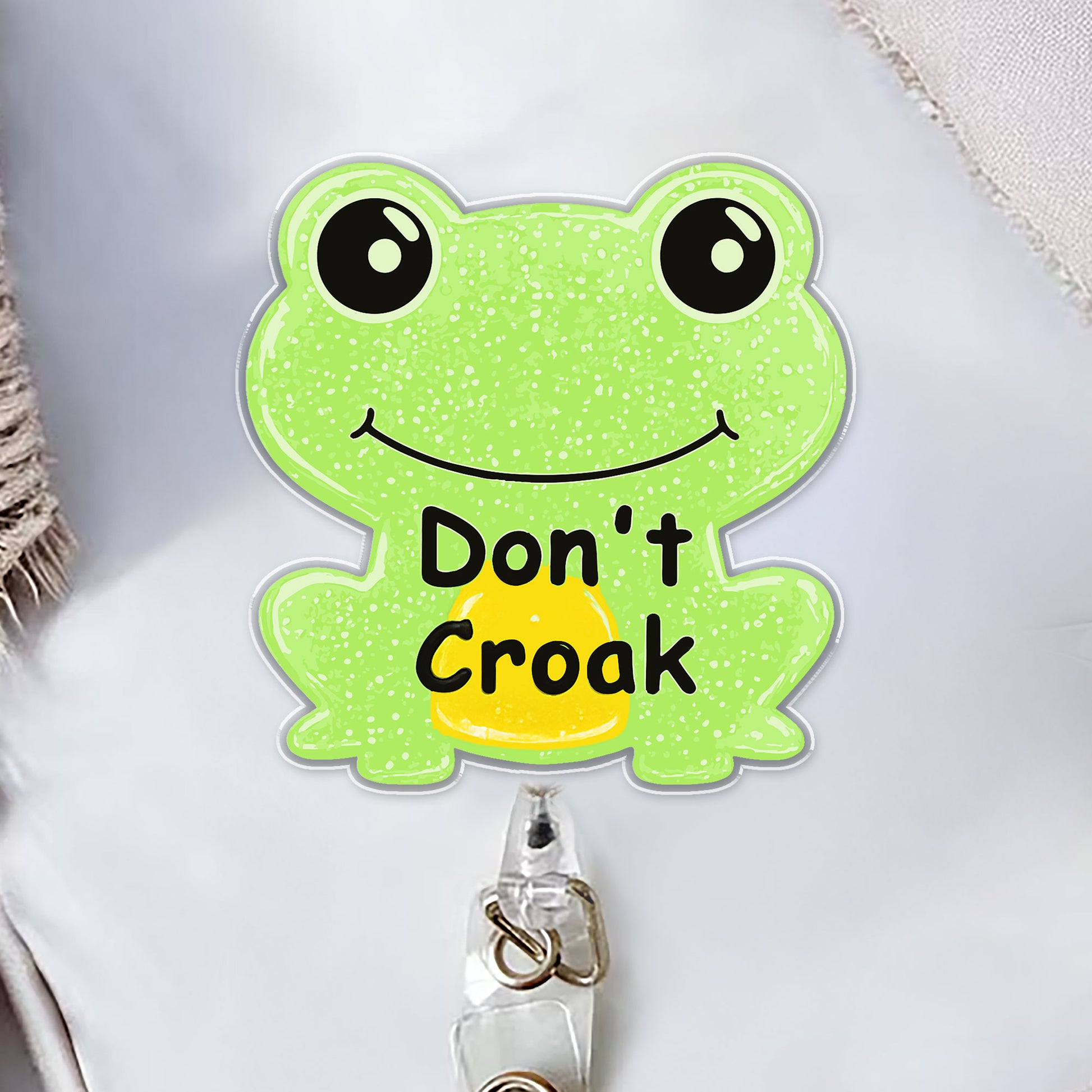 Don't Croak Frog Badge Reel