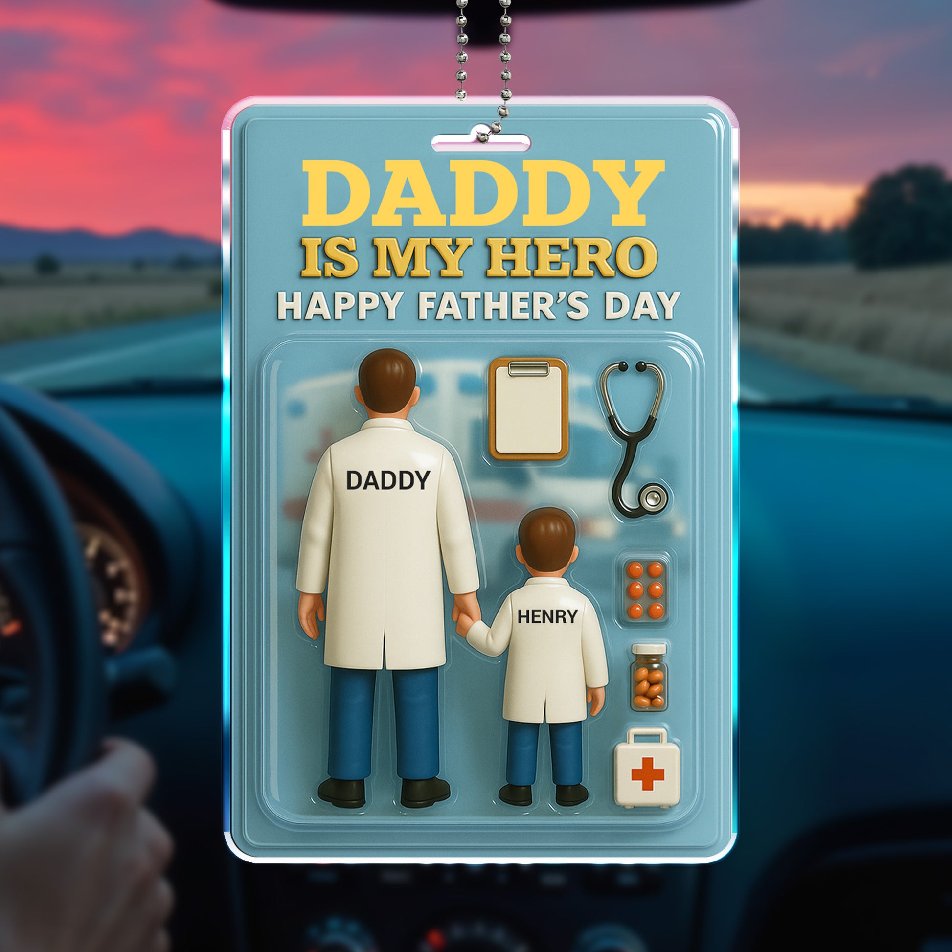 Daddy Is My Hero Happy Father's Day, Doctor and Child
