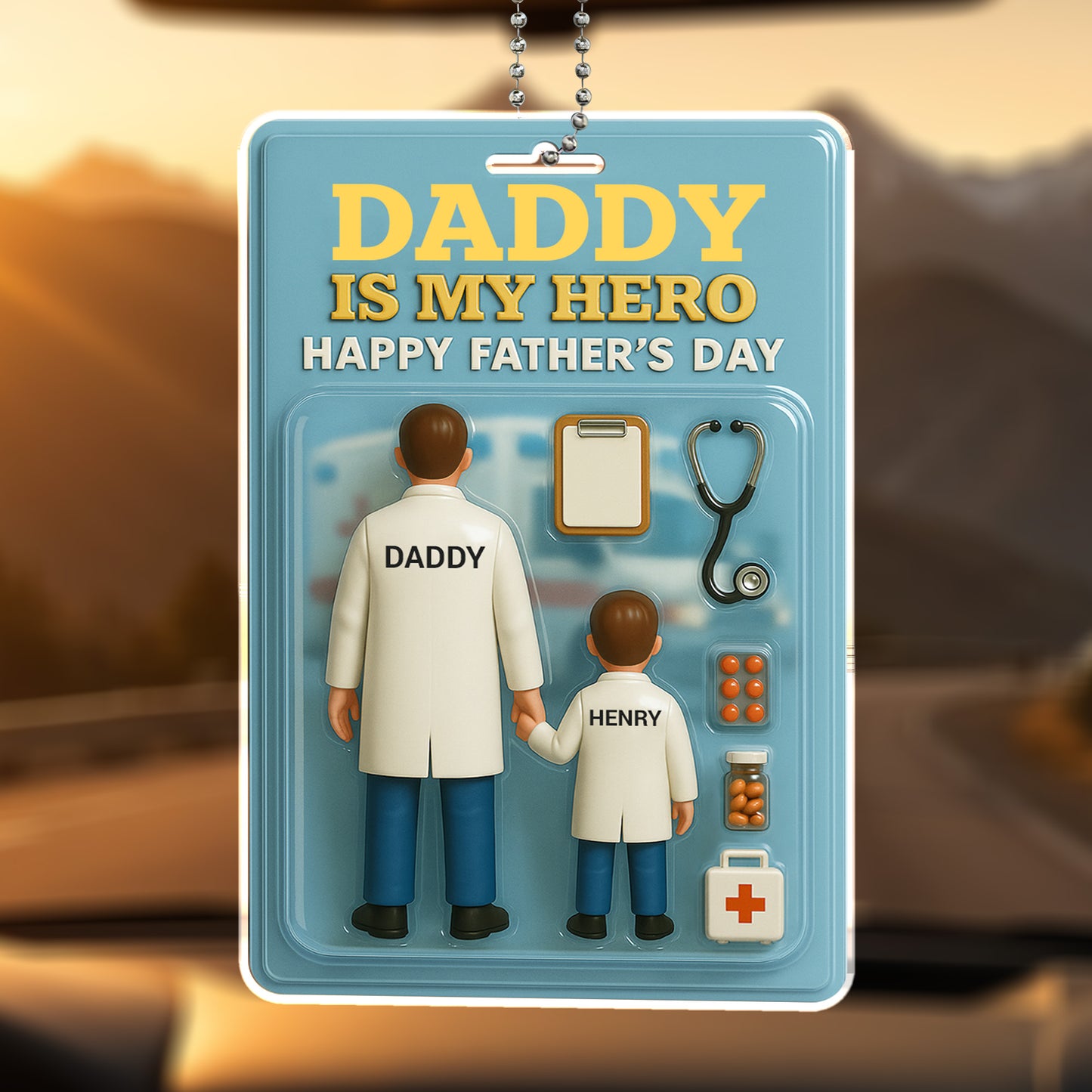 Daddy Is My Hero Happy Father's Day, Doctor and Child