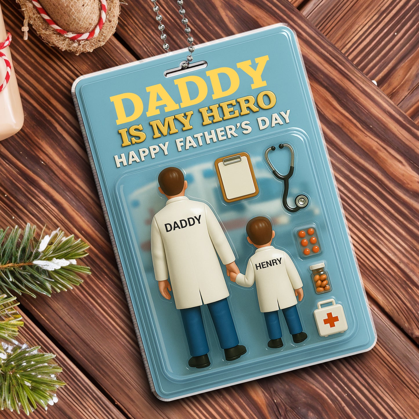 Daddy Is My Hero Happy Father's Day, Doctor and Child