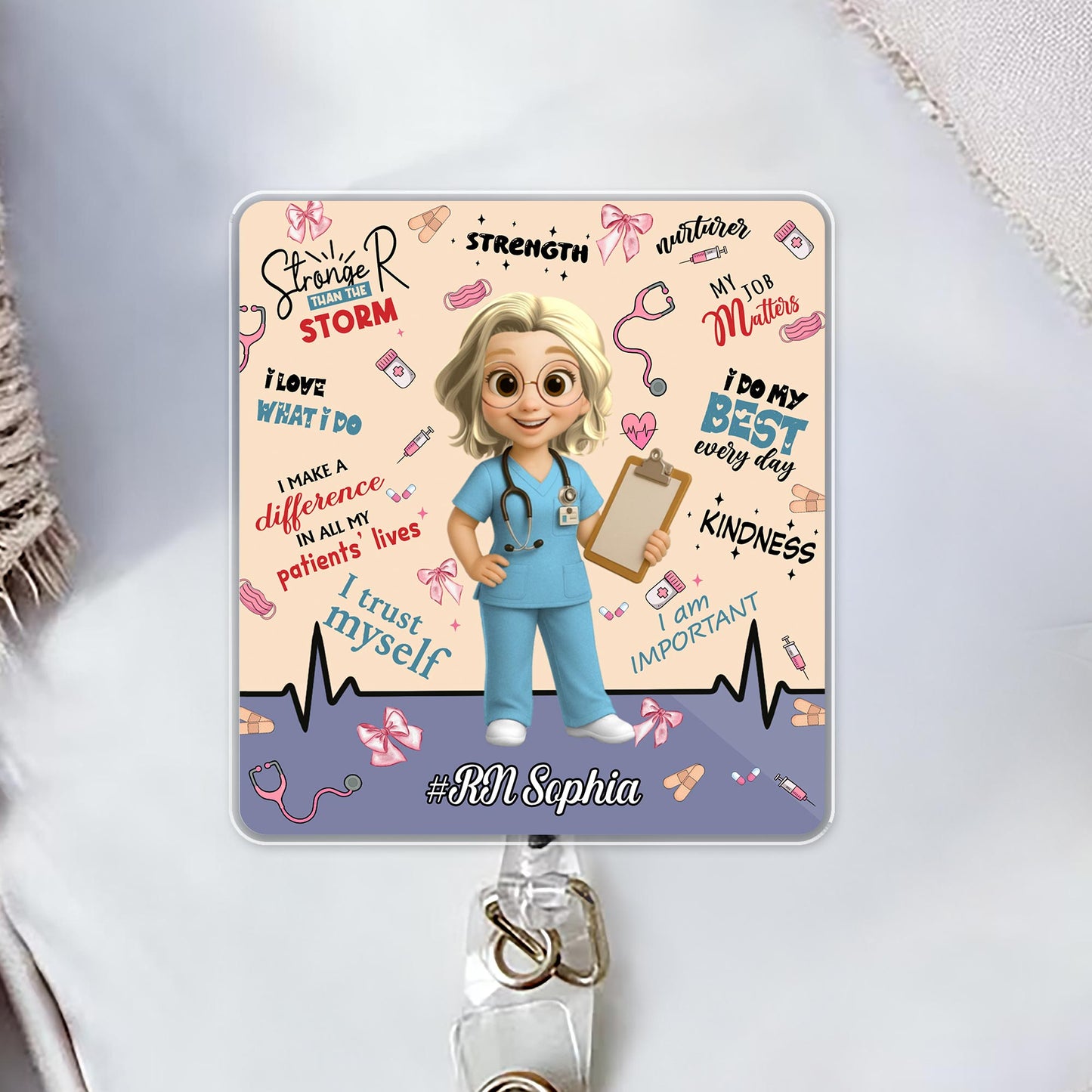 She Is Strong, I Love My Patients, Nurse Badge Reel