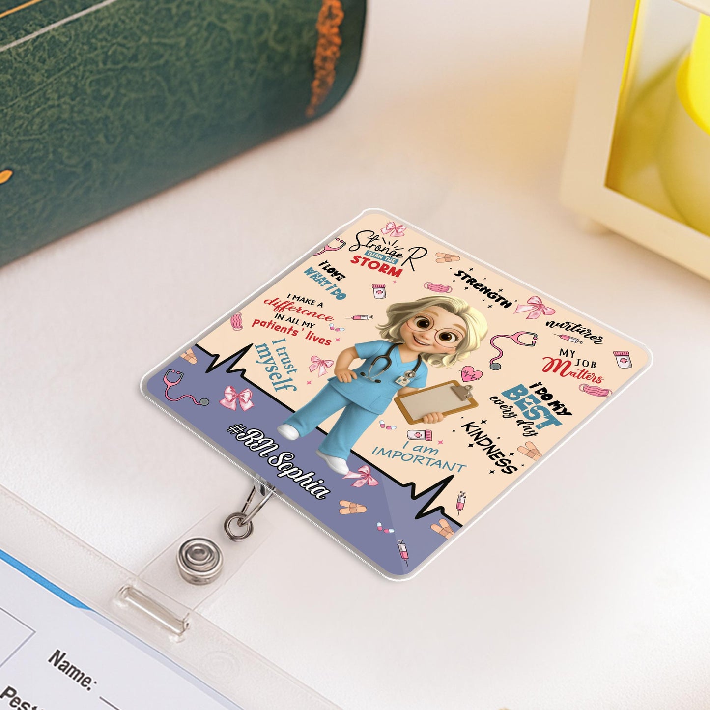 She Is Strong, I Love My Patients, Nurse Badge Reel