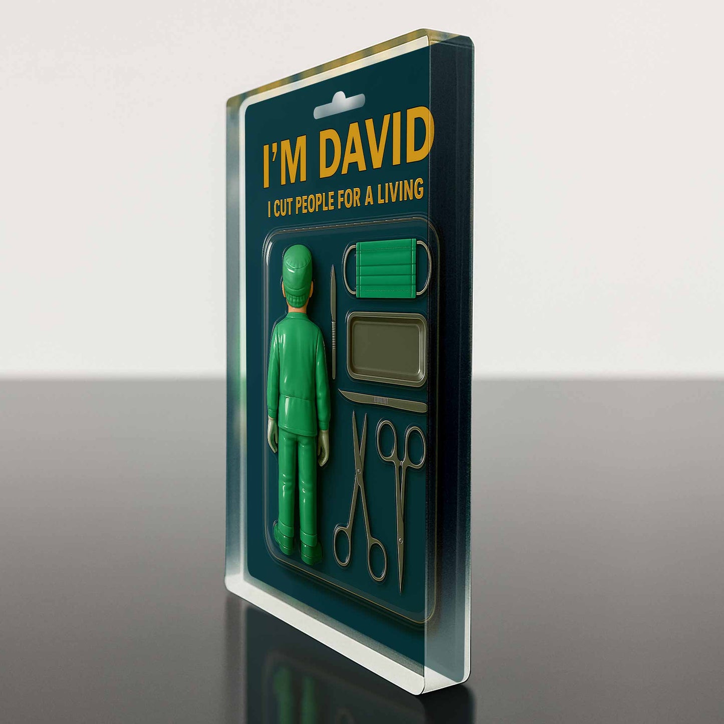 I Cut People For A Living, Surgical Tools and Scrubs - Personalized Custom Acrylic Plaque - DOC015_RECA