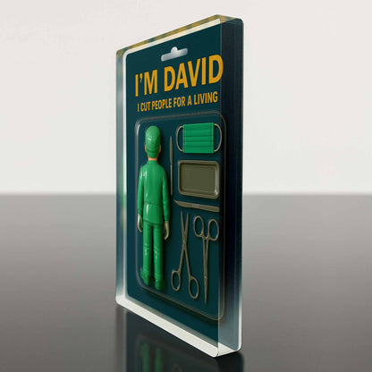 I Cut People For A Living, Surgical Tools and Scrubs - Personalized Custom Acrylic Plaque - DOC015_RECA